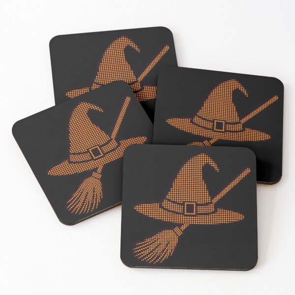 Item preview, Halftone Witch Hat And Broomstick designed and sold by NSB-Design.
