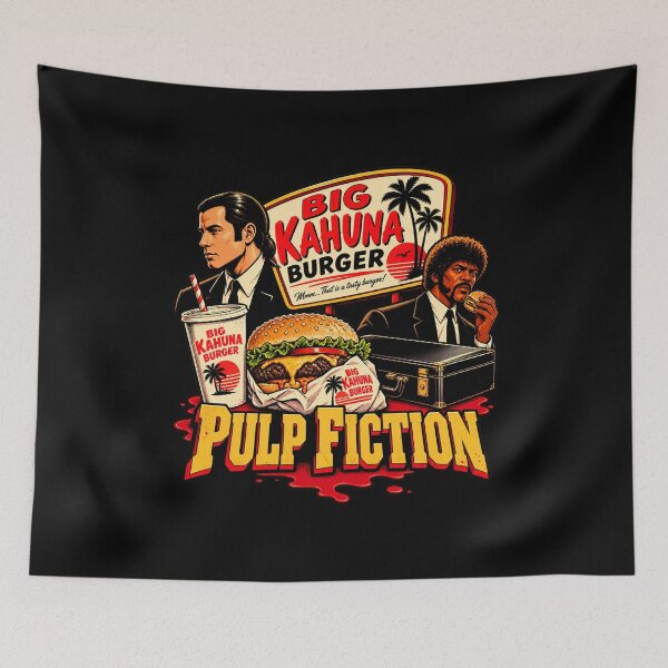 Item preview, Pulp Fiction Big Kahuna Burger Retro Movie designed and sold by Pandaburba.