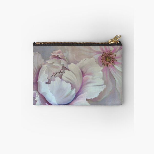Item preview, White and Pink Floral Pastel Painting with Dew Drops FineArt Botanical Illustration designed and sold by Leanne  Nowell.