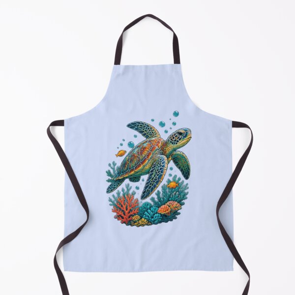 Item preview, Sea Turtle Coral Reef Watercolor Sticker | Ocean Animal Nature Decal designed and sold by DrAsmaaMohamed.