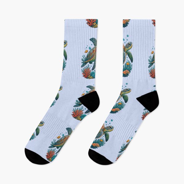 Item preview, Sea Turtle Coral Reef Watercolor Sticker | Ocean Animal Nature Decal designed and sold by DrAsmaaMohamed.