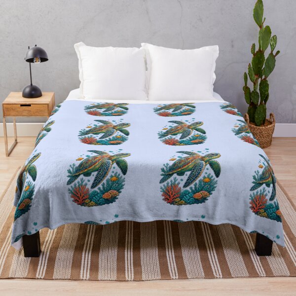 Item preview, Sea Turtle Coral Reef Watercolor Sticker | Ocean Animal Nature Decal designed and sold by DrAsmaaMohamed.