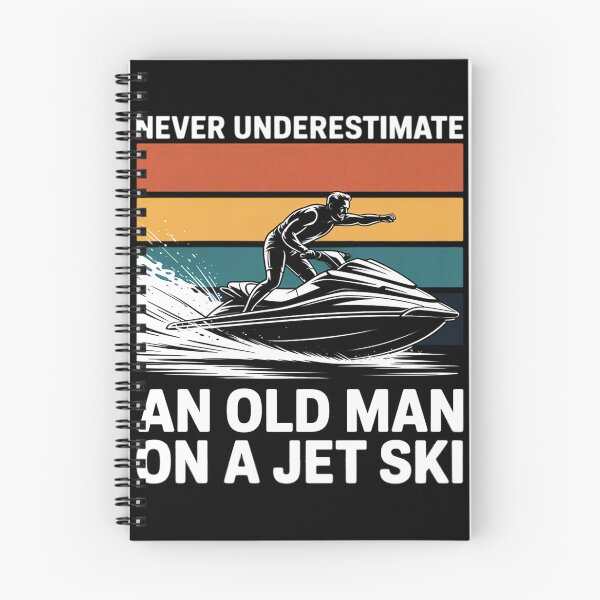 Aperçu de l'œuvre Ne sous-estimez jamais un vieil homme pratiquant le jet ski nautique créée et vendue par MarianelaOlive.