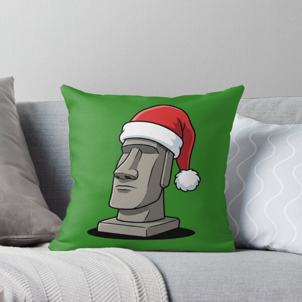 Item preview, Easter Island Moai Santa Hat Christmas Pop Art designed and sold by Rare By Hero.