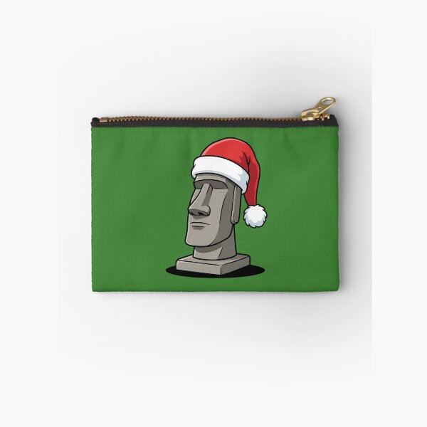 Item preview, Easter Island Moai Santa Hat Christmas Pop Art designed and sold by Rare By Hero.