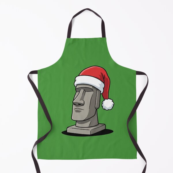 Item preview, Easter Island Moai Santa Hat Christmas Pop Art designed and sold by Rare By Hero.