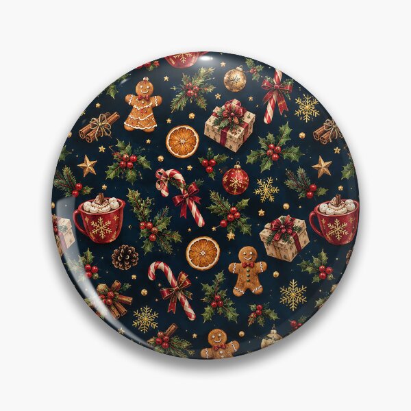 Item preview, Gingerbread Candy Cane Hot Cocoa Christmas Pattern designed and sold by Verycutethings.