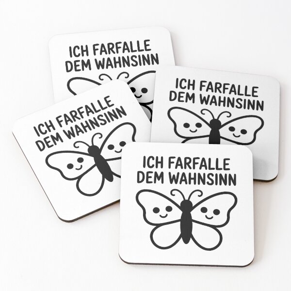 Artikelvorschau, Ich farfalle dem Wahnsinn – Schmetterling Wortspiel Design entworfen und verkauft von LoFizzy.