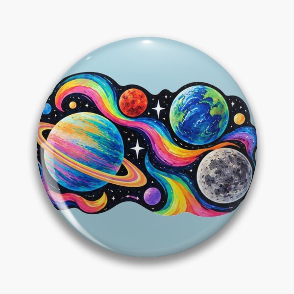 Item preview, Rainbow Planets | Psychedelic Solar System Space Art designed and sold by Blackwater and Bloom.