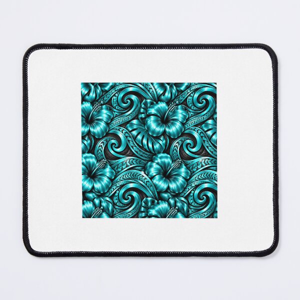 Item preview, Torquoise Hibiscus koru design designed and sold by Traydd.