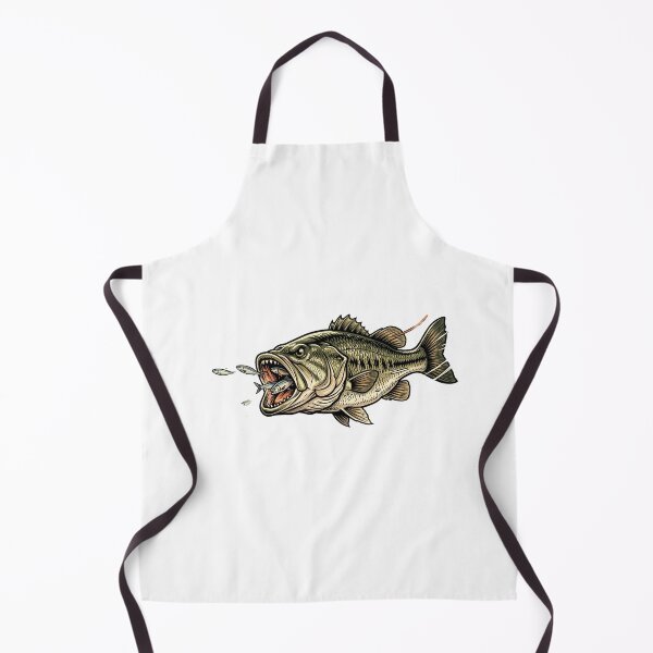 Item preview, Fierce Largemouth Bass Striking School of Baitfish designed and sold by one-offtees.