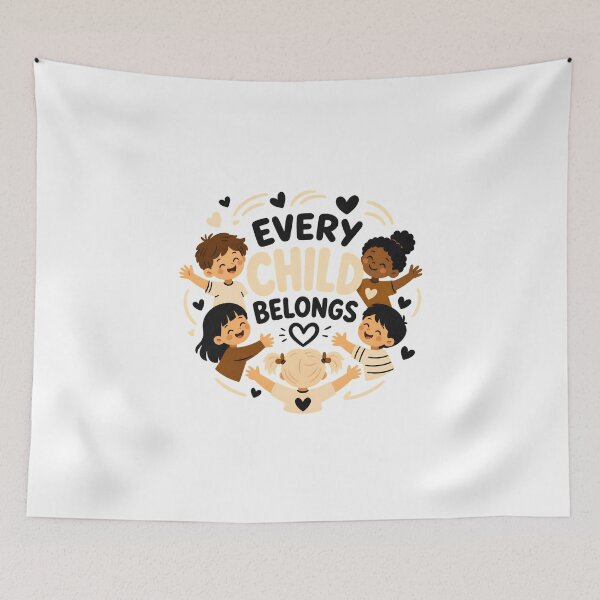 Item preview, Every Child Belongs Diverse Hands Heart Unity Inclusion designed and sold by SoyLamderma.