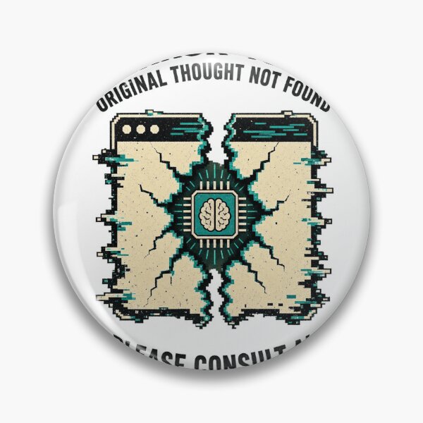 Item preview, Error 404 Original Thought Shirt | Funny AI Glitch Tee | Trendy Tech Humor Graphic T-Shirt designed and sold by RokomariFabric.