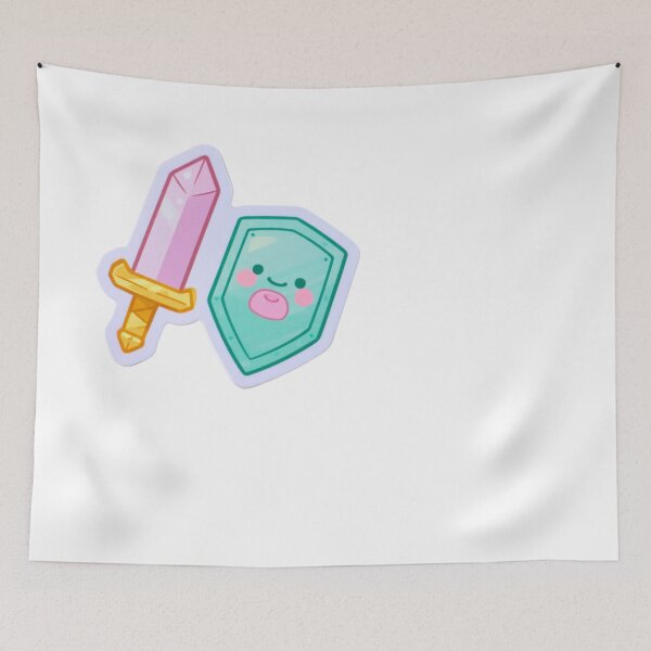 Item preview, Cute Kawaii Gaming Sword and Shield RPG designed and sold by NicolasGlowArt.