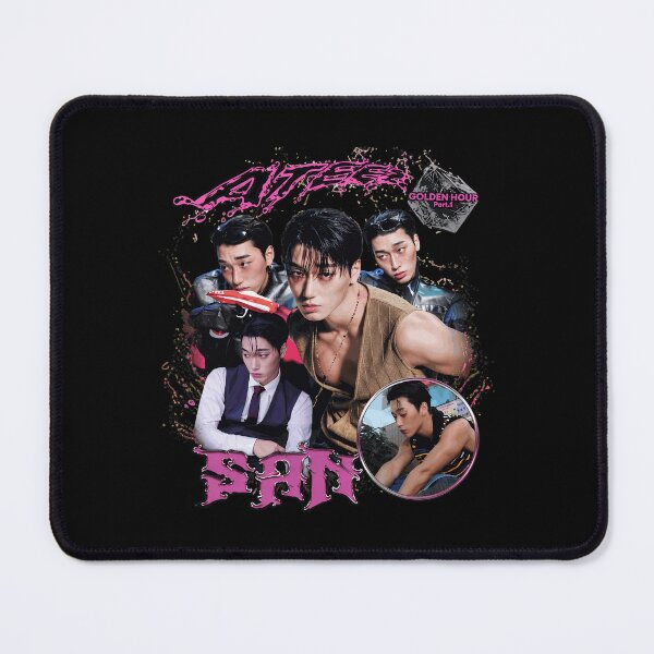 Item preview, ATEEZ Choi San Golden Hour Kpop Fan designed and sold by Elizabeth81756.