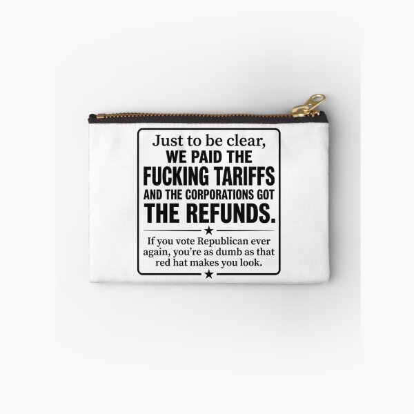 Item preview, We Paid The Fucking Tariffs Anti Trump Political Sarcasm Protest Decal designed and sold by raedattia.