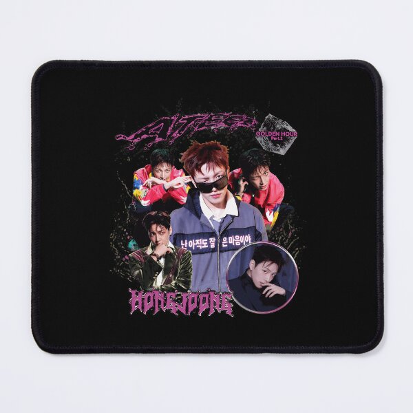 Item preview, ATEEZ HONGJOONG Golden Hour Retro Kpop Fan Tee designed and sold by JuliaWrig40293.