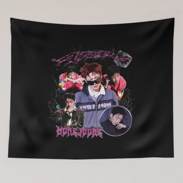 Item preview, ATEEZ HONGJOONG Golden Hour Retro Kpop Fan Tee designed and sold by JuliaWrig40293.
