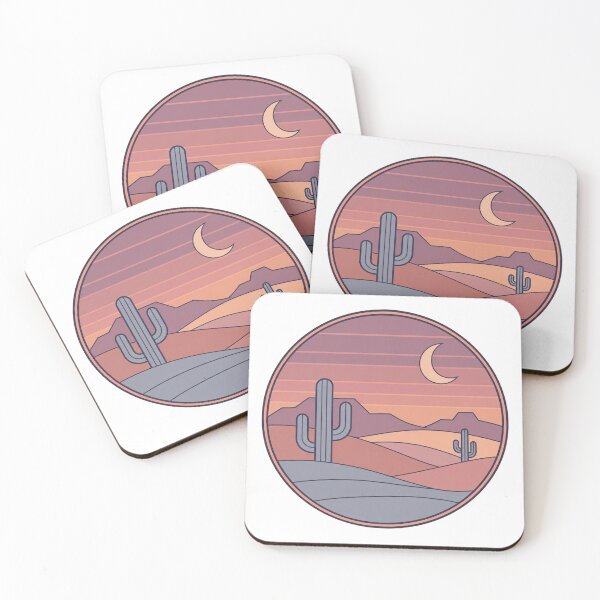 Item preview, Desert landscape with cactus at sunset designed and sold by LongIslandDesgn.