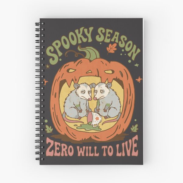 Item preview, Unmotivated opossums in a retro Halloween pumpkin - Dark Colors Edition designed and sold by Shyla Marsare.