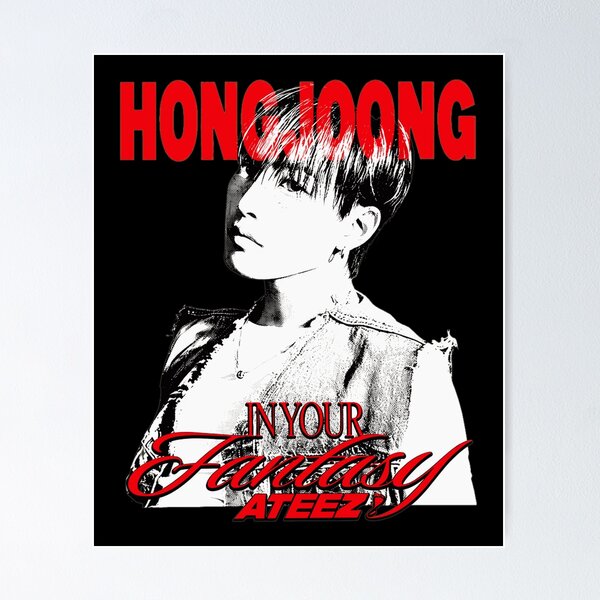 Item preview, ATEEZ Hongjoong In Your Fantasy Kpop T designed and sold by JessicaBa14769.