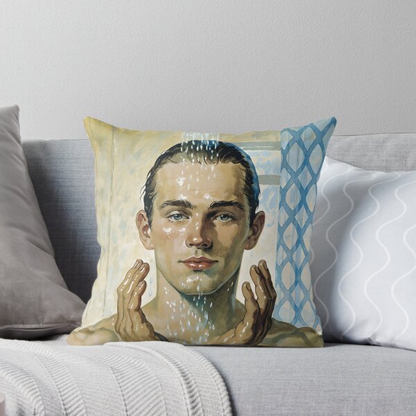 Item preview, Vintage Steamy Men's Portrait - Mid-Century Bath Art designed and sold by gayishdesign.
