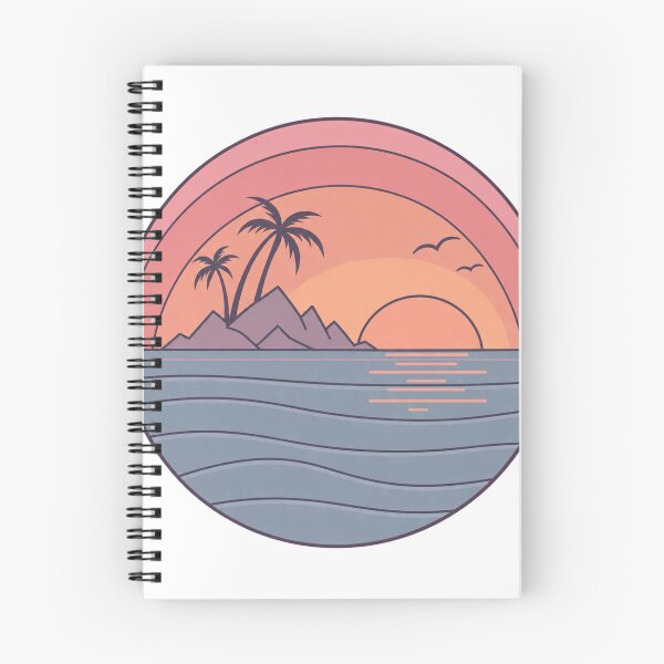 Item preview, Tropical island sunset with palm trees designed and sold by LongIslandDesgn.