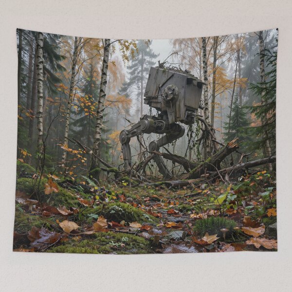 Item preview, Overgrown AT-ST in Misty Autumn Forest designed and sold by Late Theory.