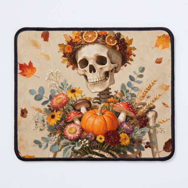 Item preview, Autumn Skeleton Floral Harvest Pumpkin designed and sold by cr6zym1nd.