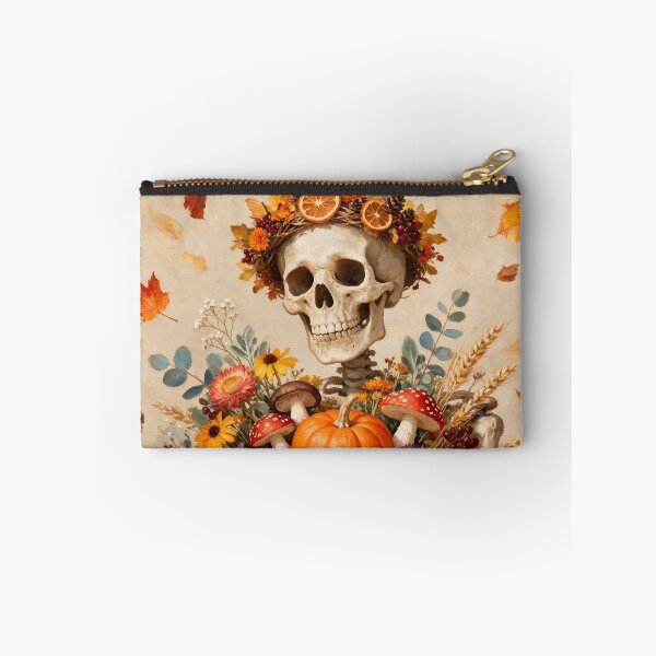 Item preview, Autumn Skeleton Floral Harvest Pumpkin designed and sold by cr6zym1nd.