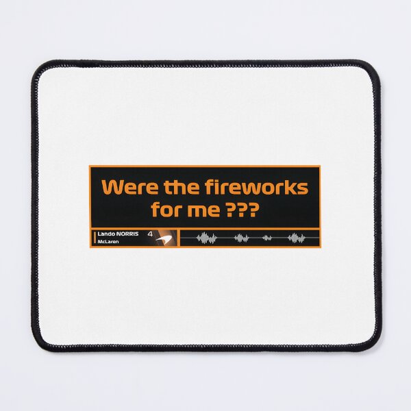 Item preview, F Radio Lando Norris Were the Fireworks for Me Racing Fan Design designed and sold by RiskRunners-jpn.