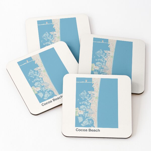 Item preview, Cocoa Beach Minimalistic Map Art designed and sold by MapsNerd.