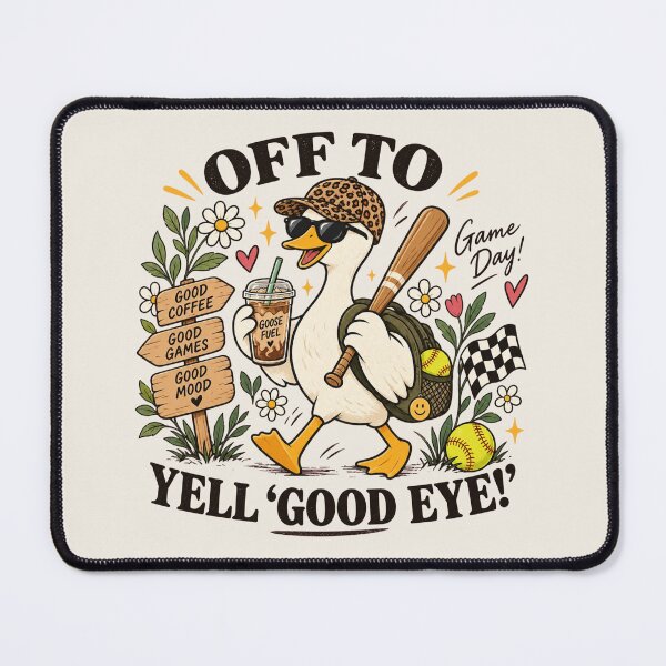Item preview, Funny Softball Goose, Softball Mom, Silly Goose Sports Mom, Game Day Mom, Cute Sports Goose, Softball Lover, Funny Game Day, Mother's Day Gift designed and sold by Quiajia.