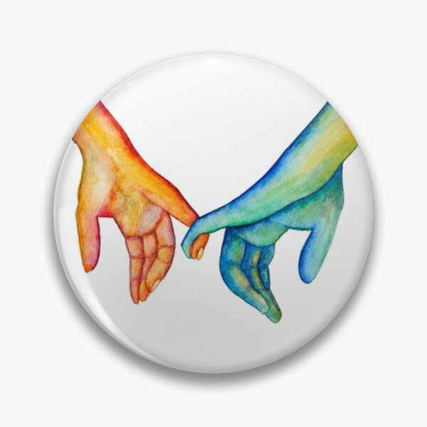 Item preview, Touching Hands | Colorful Creation of Adam Inspired Art designed and sold by Blackwater and Bloom.