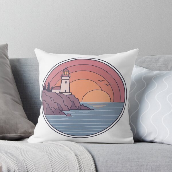 Item preview, Lighthouse on the cliffs in the evening light designed and sold by LongIslandDesgn.