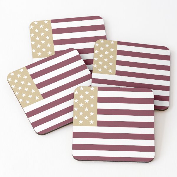 Item preview, Garnet, White, and Gold American Flag designed and sold by Karate Octopus.