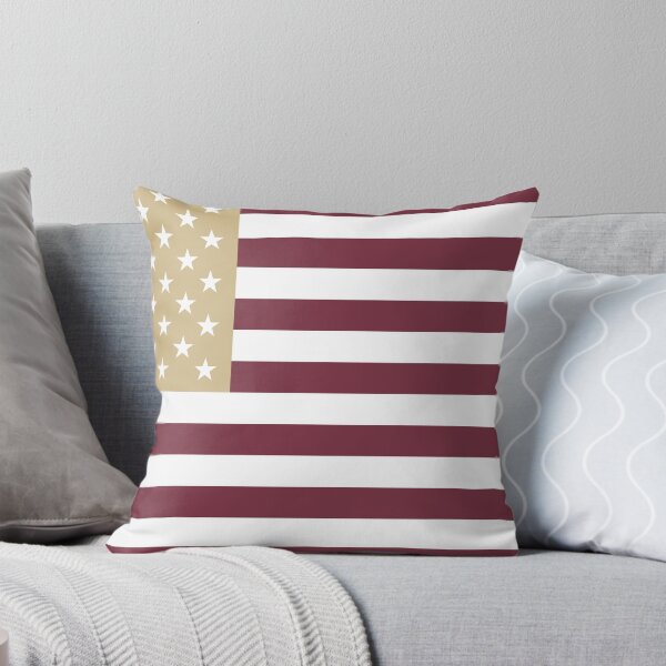 Artikelvorschau, Granatrote, weiße und goldene amerikanische Flagge entworfen und verkauft von Karate Octopus.