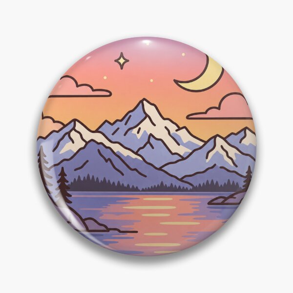 Item preview, Twilight over the mountain lake with reflection designed and sold by LongIslandDesgn.