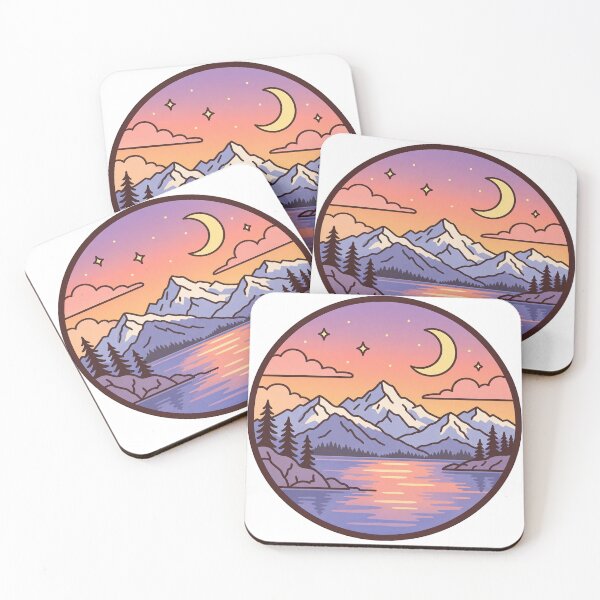Item preview, Twilight over the mountain lake with reflection designed and sold by LongIslandDesgn.