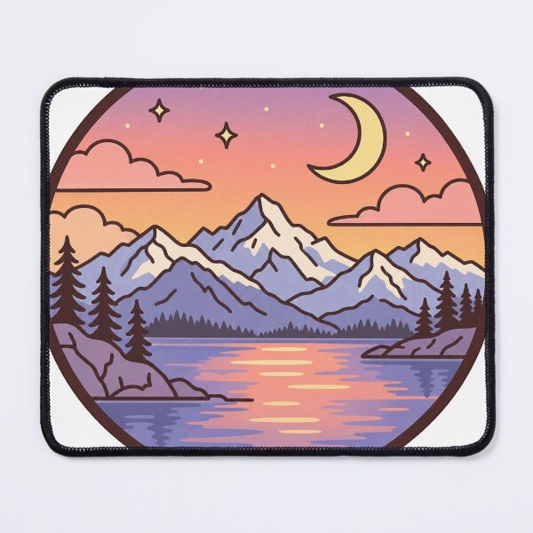 Item preview, Twilight over the mountain lake with reflection designed and sold by LongIslandDesgn.