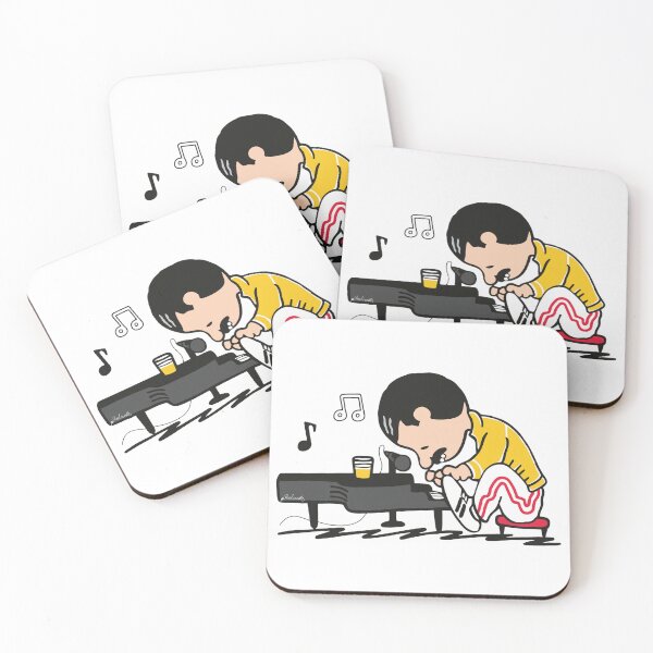 Item preview, Freddie Mercury Piano Chibi Art designed and sold by CATHERIMERENDA.