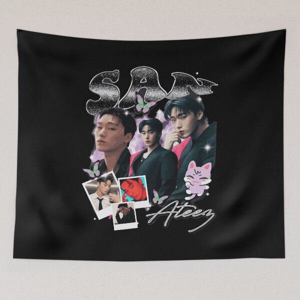 Item preview, ATEEZ San Vintage Retro Kpop Idol  designed and sold by MalikHobb94818.