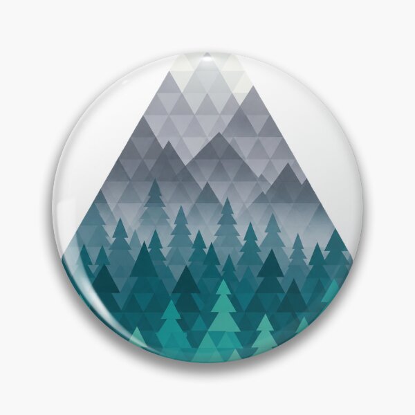Item preview, Geometric forest and mountain in a polygon triangle designed and sold by LongIslandDesgn.