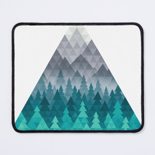 Item preview, Geometric forest and mountain in a polygon triangle designed and sold by LongIslandDesgn.