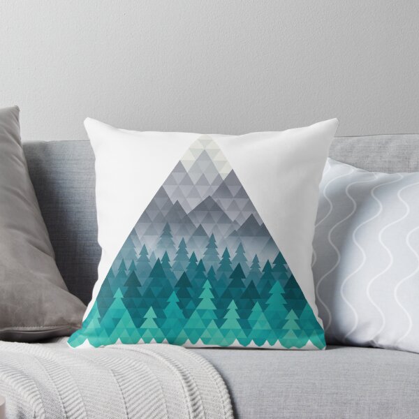 Item preview, Geometric forest and mountain in a polygon triangle designed and sold by LongIslandDesgn.