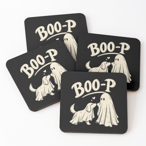 Item preview, Boo-P Cute Ghost And Dog Halloween Costume Retro Design designed and sold by SEINENGAPPI19.