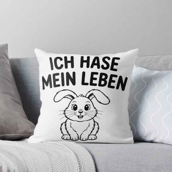 Item preview, Ich hase mein Leben – Hasen Wortspiel Design designed and sold by LoFizzy.