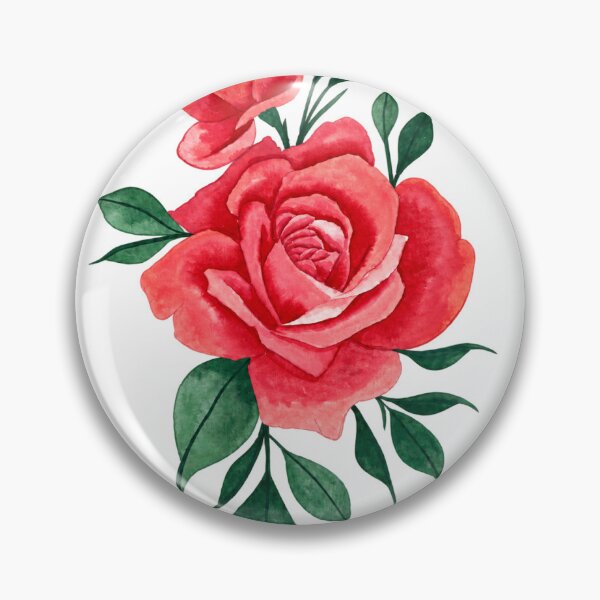 Item preview, Red Rose Botanical | Watercolor Floral Art designed and sold by Blackwater and Bloom.