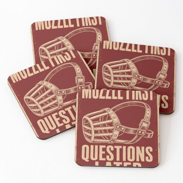 Artikelvorschau, Muzzle First Questions Later Tierarzt Schild entworfen und verkauft von BoosterShop.