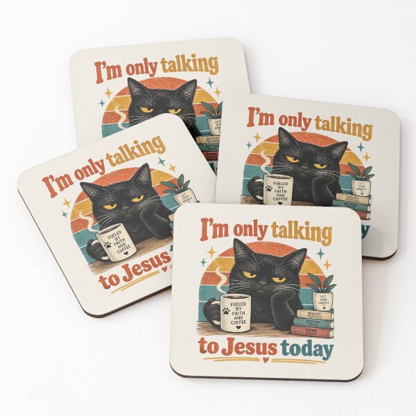 Item preview, Funny Christian Cat, Grumpy Cat Coffee, Sarcastic Cat Mom, Christian Humor, Faith Based Cat, Funny Jesus Gift, Coffee Lover Gift, Cat Mom Gift designed and sold by Quiajia.